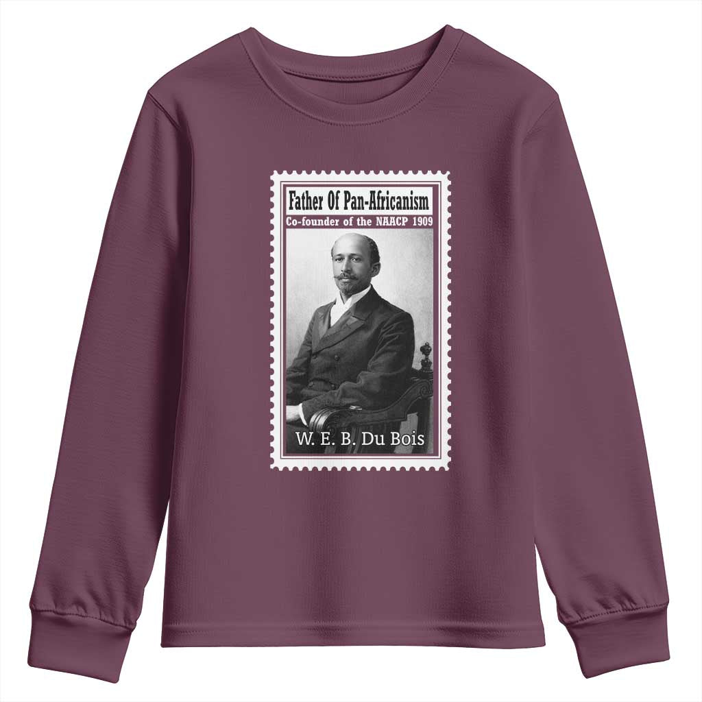Vintage Stamp W E B Du Bois Youth Sweatshirt Black Thought Leader