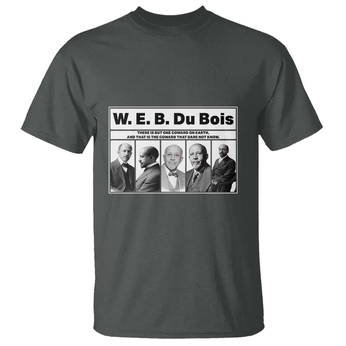 W E B Du Bois Quote T Shirt There Is But One Coward On Earth
