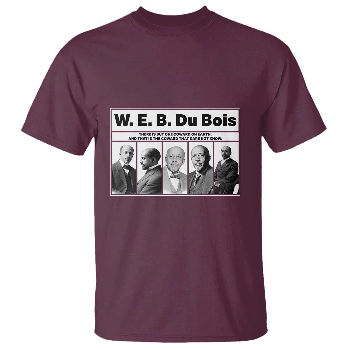 W E B Du Bois Quote T Shirt There Is But One Coward On Earth