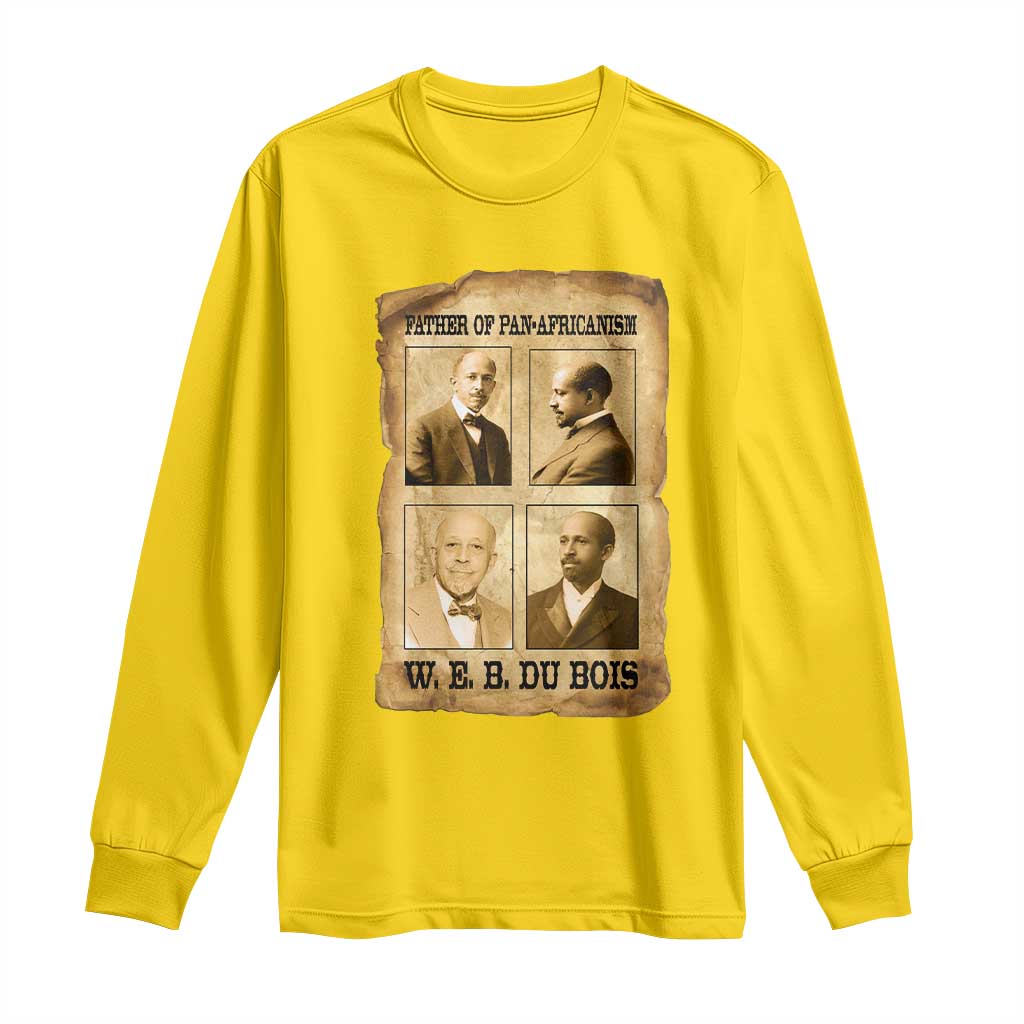 W E B Du Bois Long Sleeve Shirt African American History Gift
