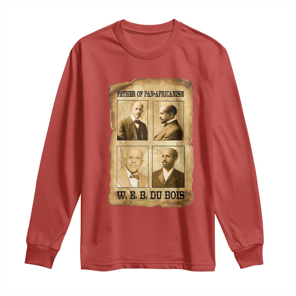 W E B Du Bois Long Sleeve Shirt African American History Gift