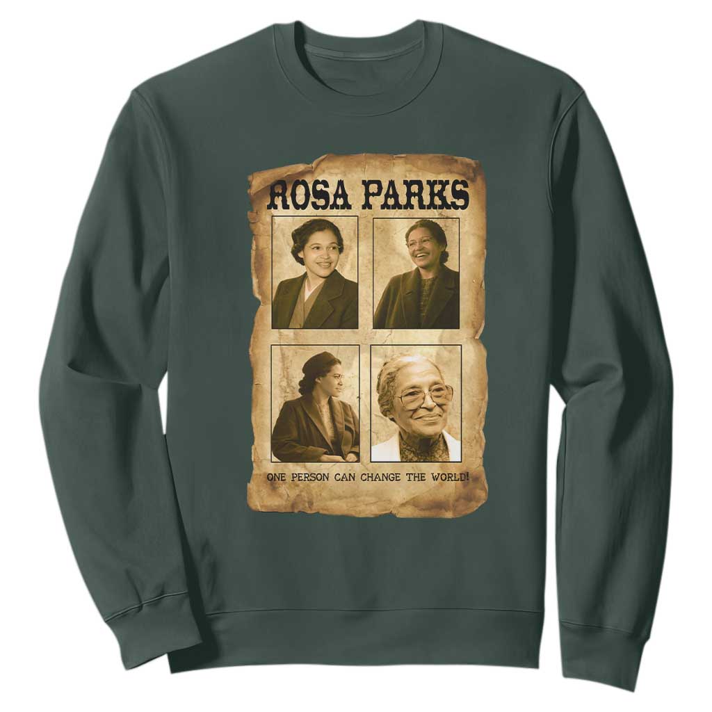 One Person Can Change The World Quote Sweatshirt Rosa Parks Legacy