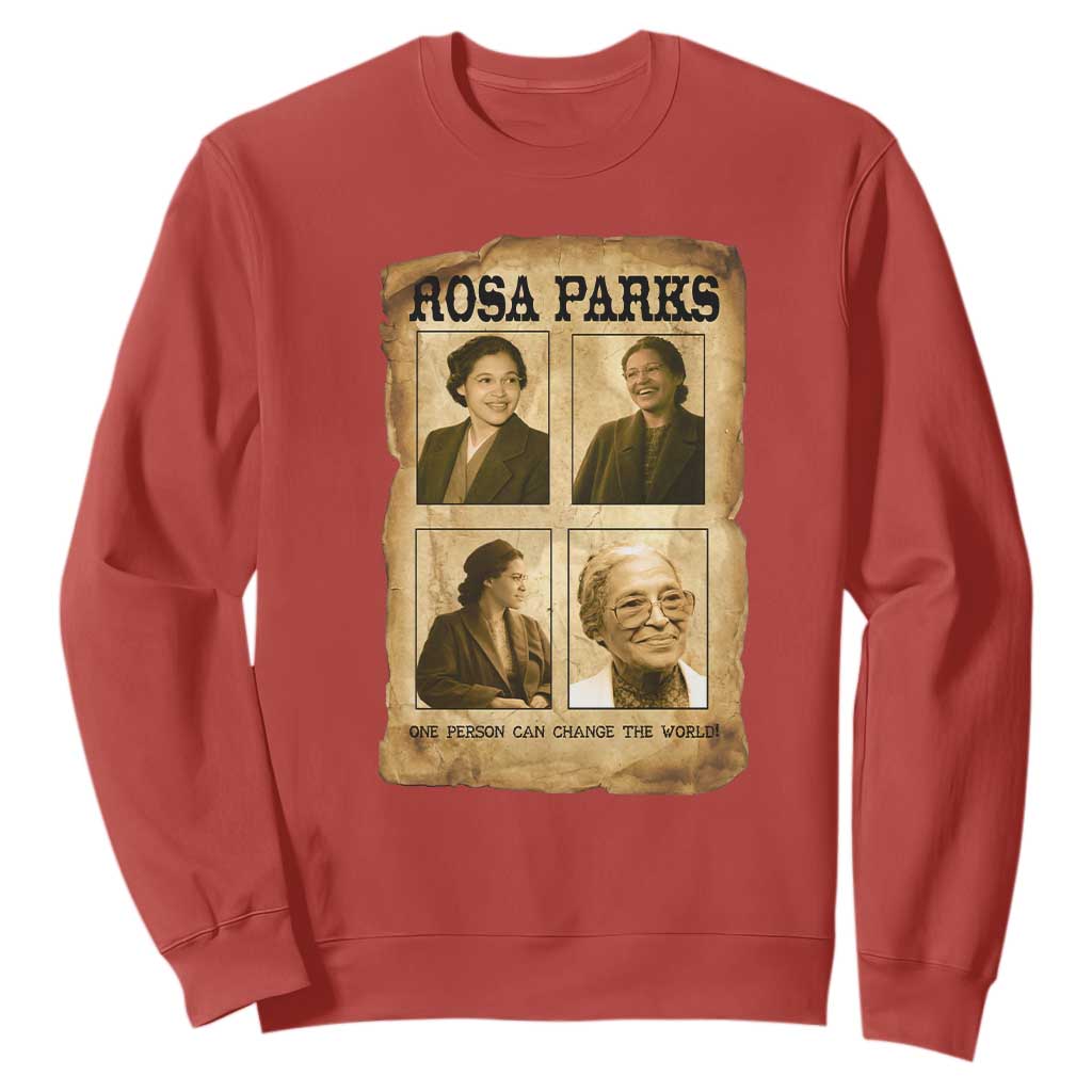 One Person Can Change The World Quote Sweatshirt Rosa Parks Legacy