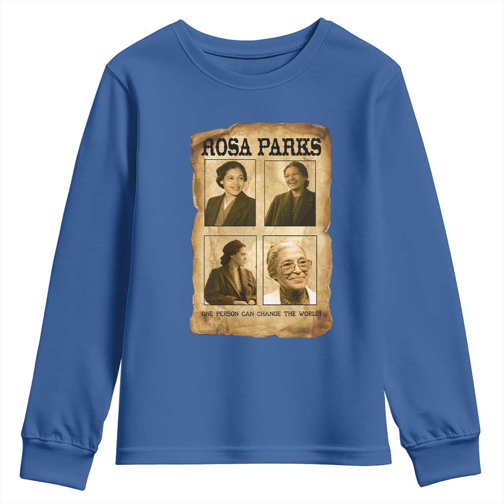 One Person Can Change The World Quote Youth Sweatshirt Rosa Parks Legacy