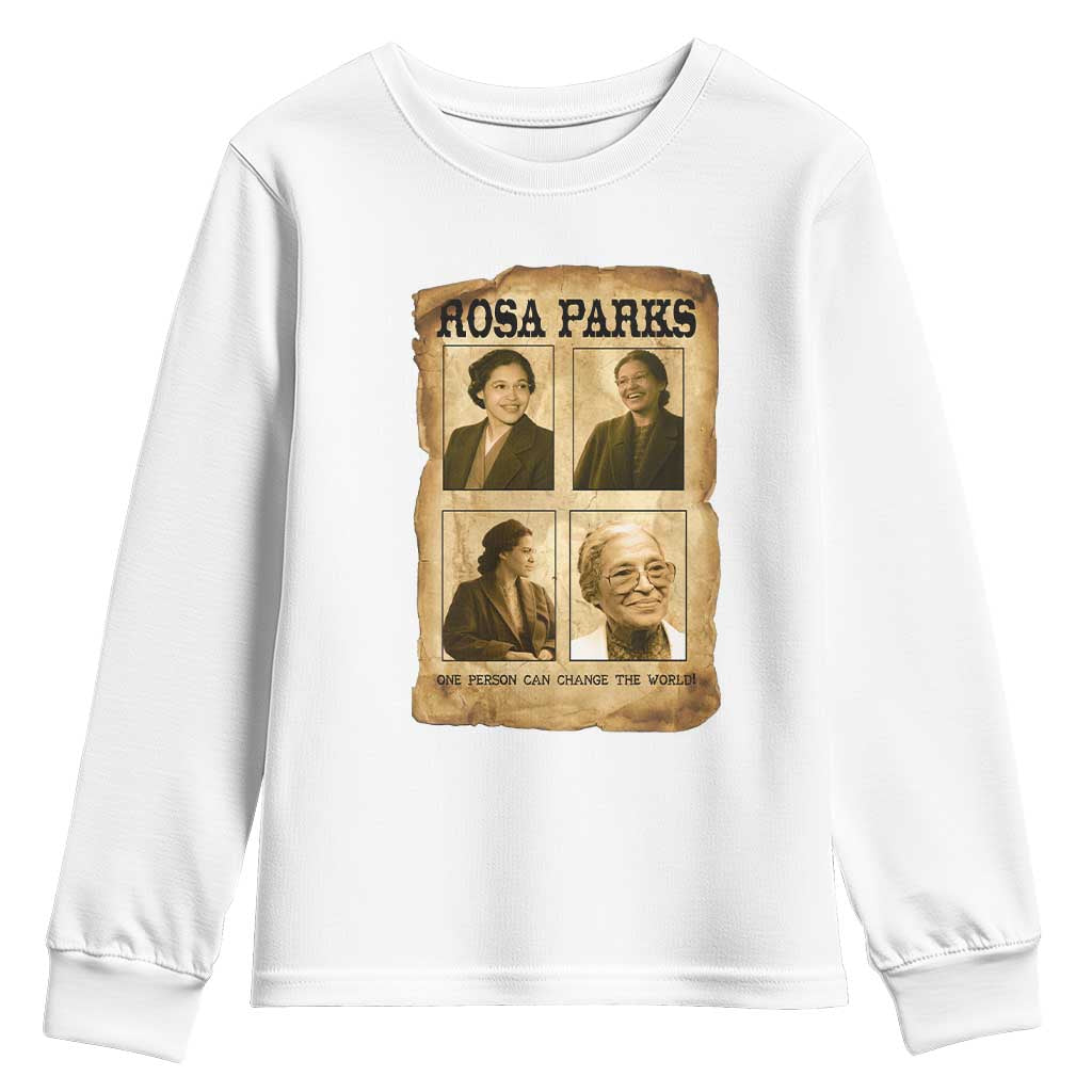 One Person Can Change The World Quote Youth Sweatshirt Rosa Parks Legacy