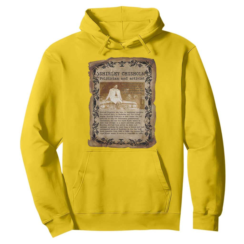 Vintage Newspaper Shirley Chisholm Hoodie Black History Month Gift