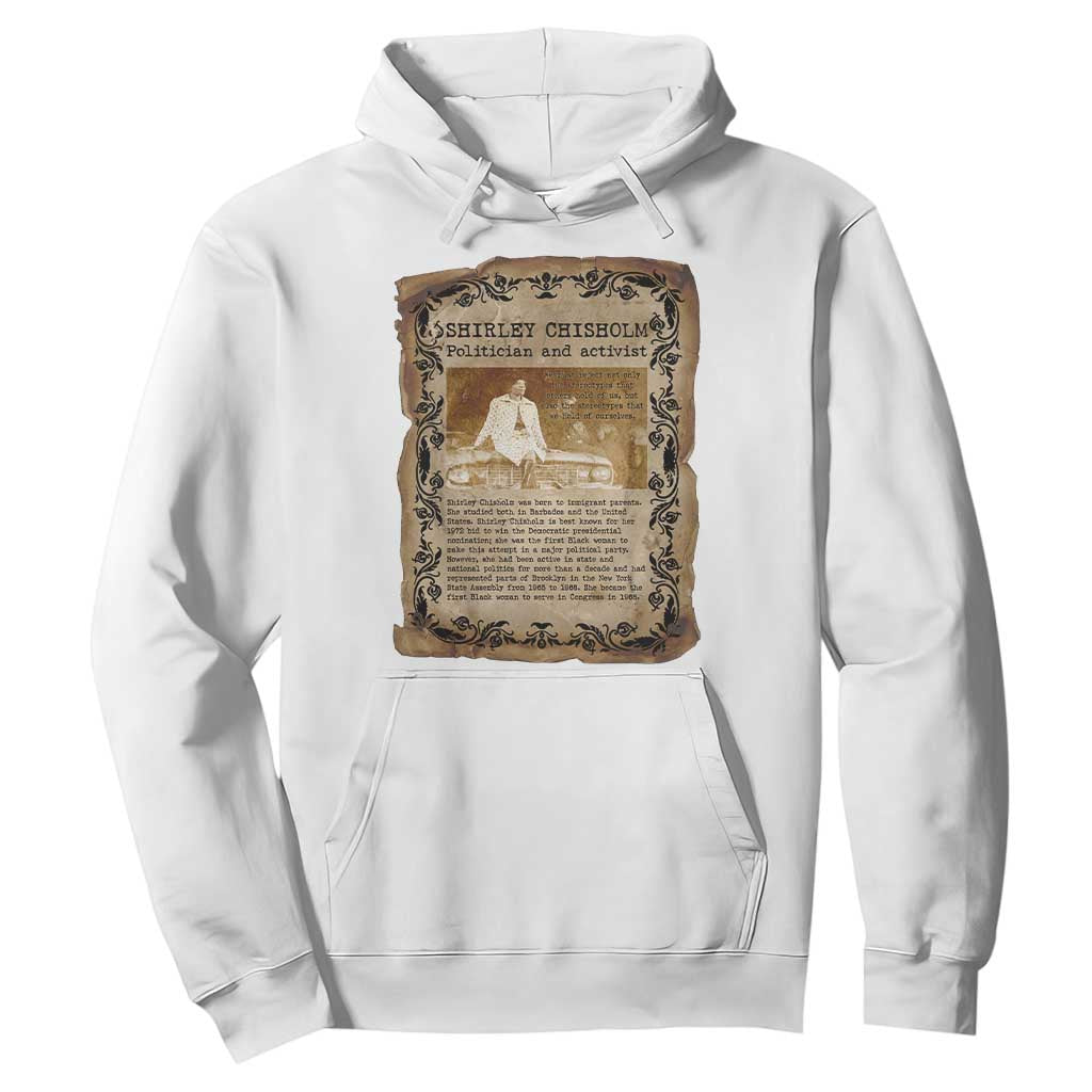 Vintage Newspaper Shirley Chisholm Hoodie Black History Month Gift