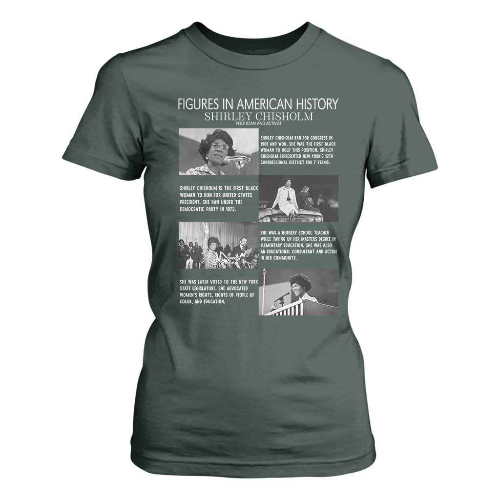 Shirley Chisholm T Shirt For Women Black Woman Leadership Icon