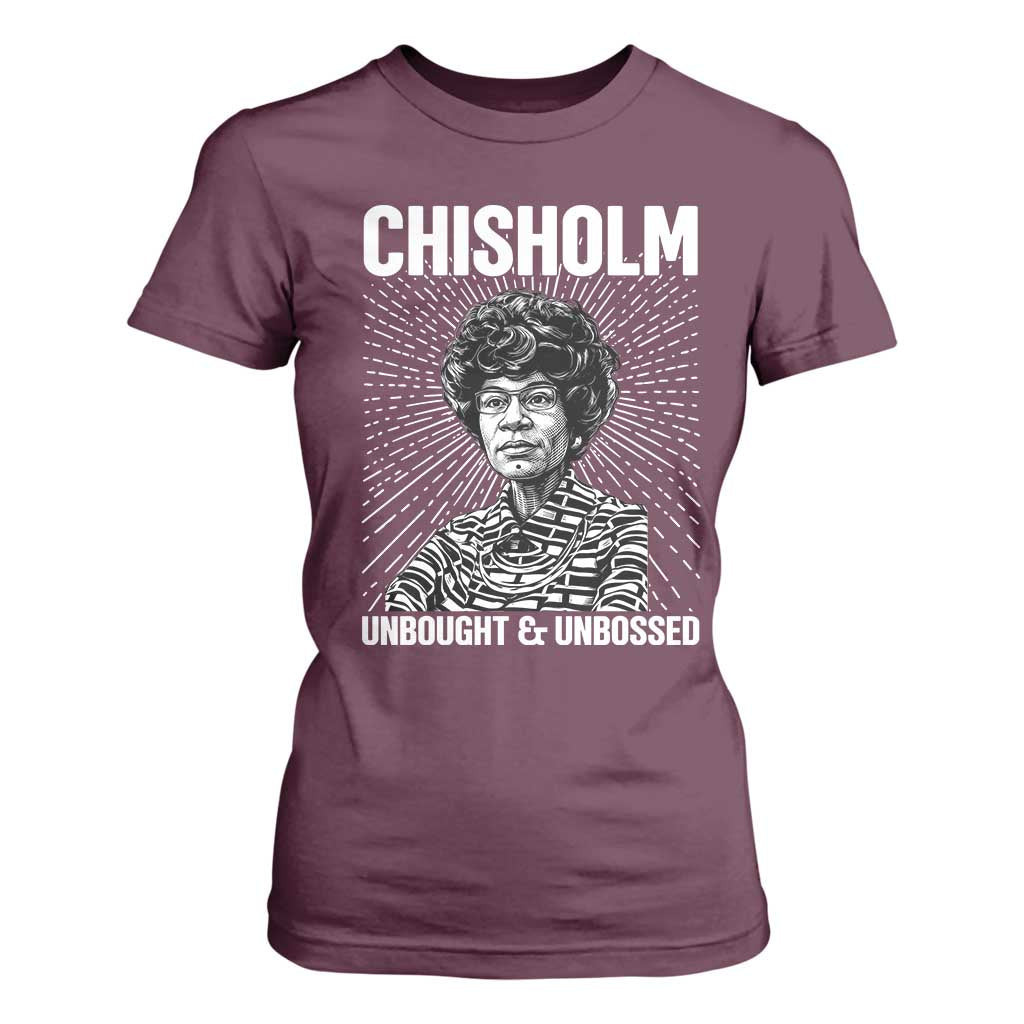 Shirley Chisholm Unbought And Unbossed Feminist T Shirt For Women