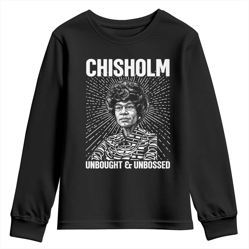 Shirley Chisholm Unbought And Unbossed Feminist Youth Sweatshirt