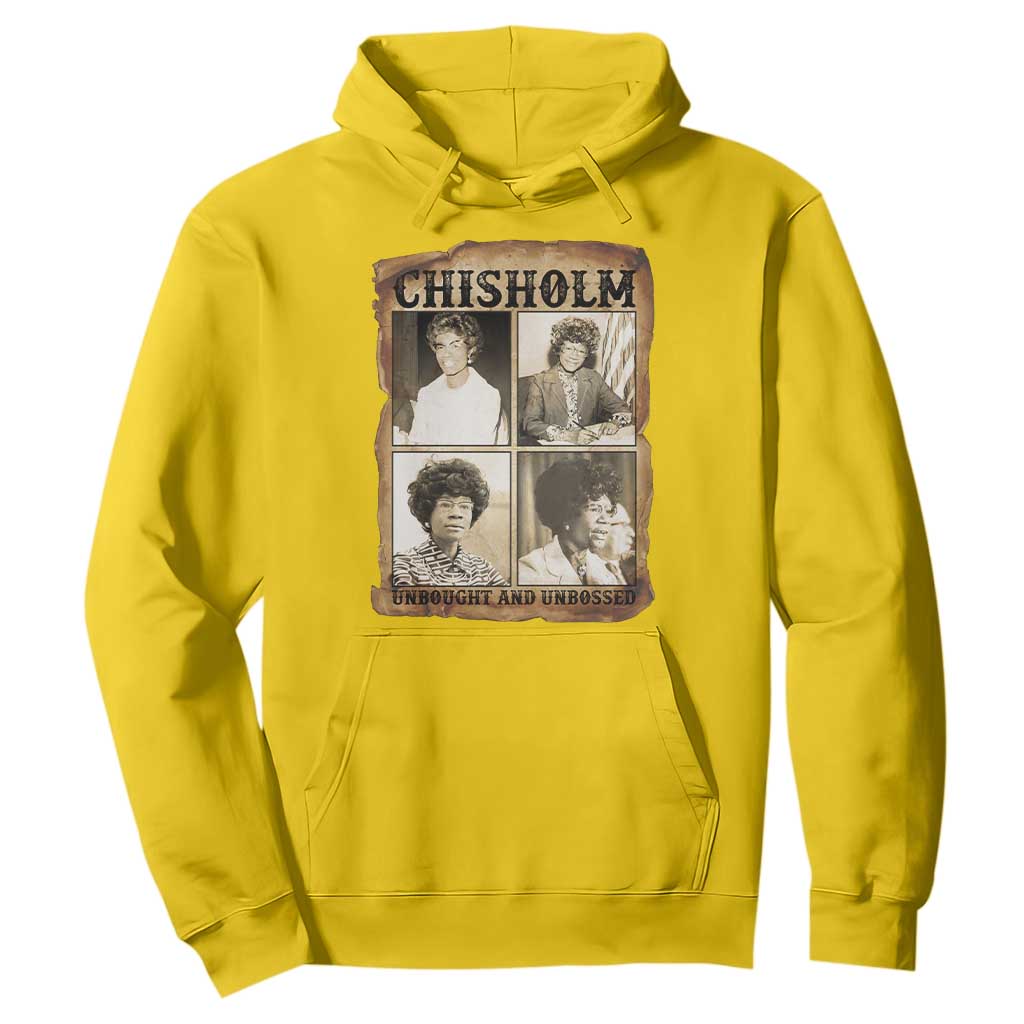 Vintage Shirley Chisholm Unbought And Unbossed Hoodie Womens History Month