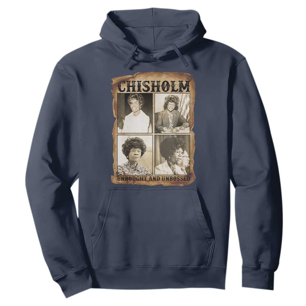 Vintage Shirley Chisholm Unbought And Unbossed Hoodie Womens History Month