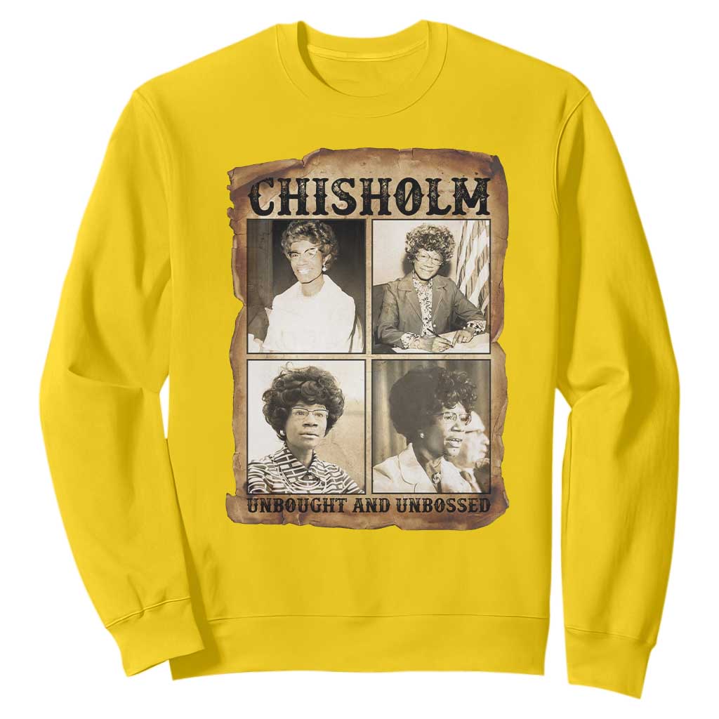 Vintage Shirley Chisholm Unbought And Unbossed Sweatshirt Womens History Month