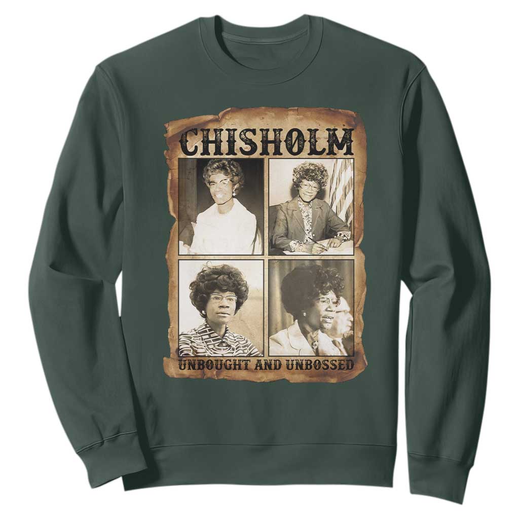 Vintage Shirley Chisholm Unbought And Unbossed Sweatshirt Womens History Month