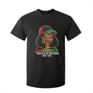 Black Woman Juneteenth Graphic T Shirt For Kid Rooted In Freedom Since 1865