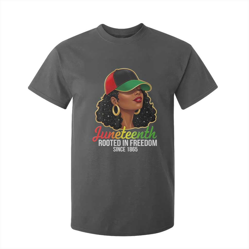 Black Woman Juneteenth Graphic T Shirt For Kid Rooted In Freedom Since 1865