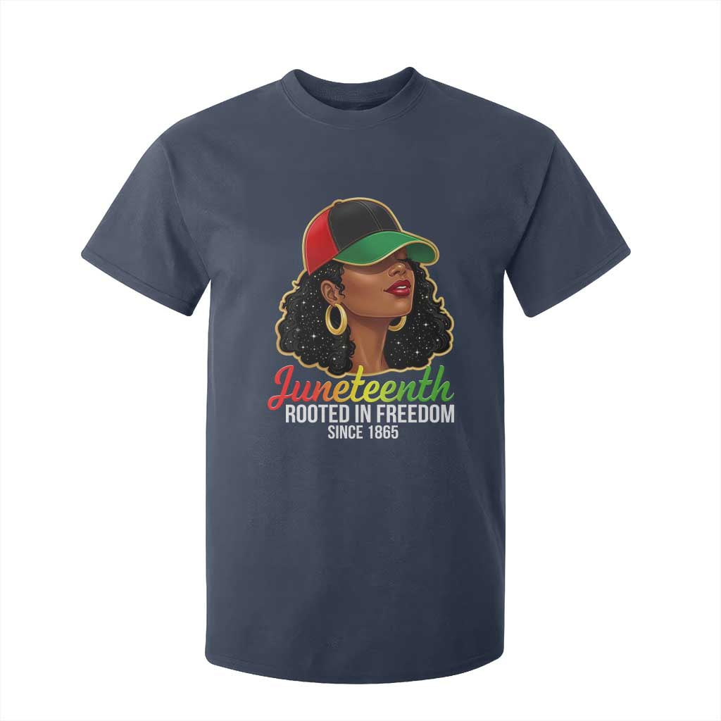 Black Woman Juneteenth Graphic T Shirt For Kid Rooted In Freedom Since 1865