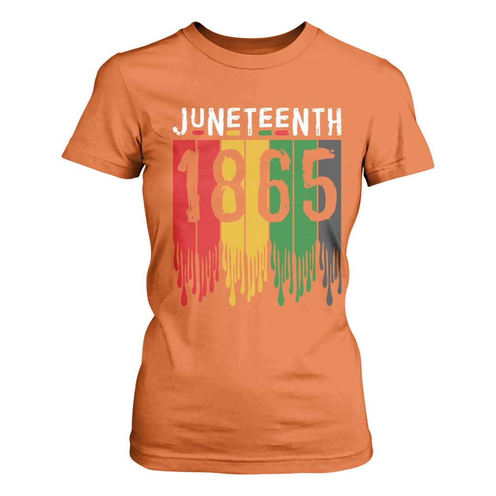 Juneteenth Freedom Pride T Shirt For Women African American Heritage Graphic