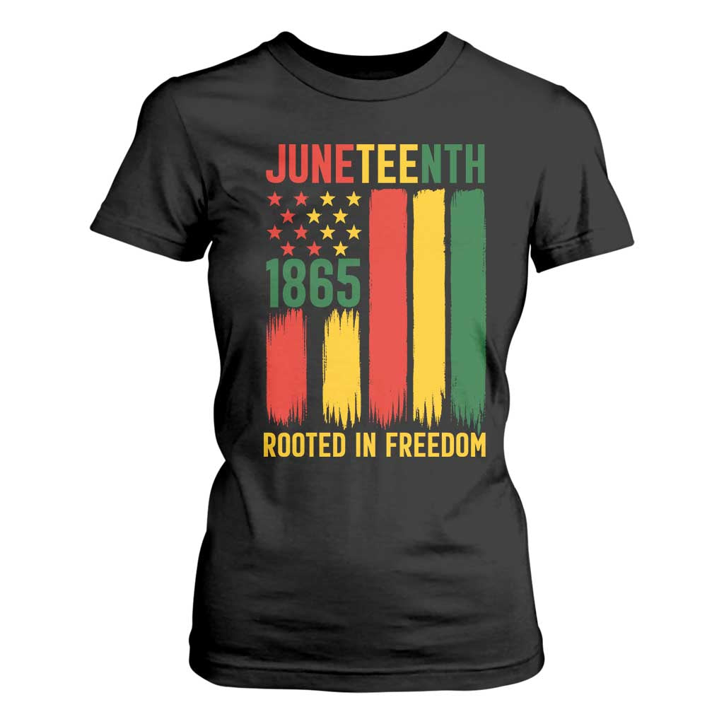 Juneteenth Rooted In Freedom 1865 T Shirt For Women African American Pride