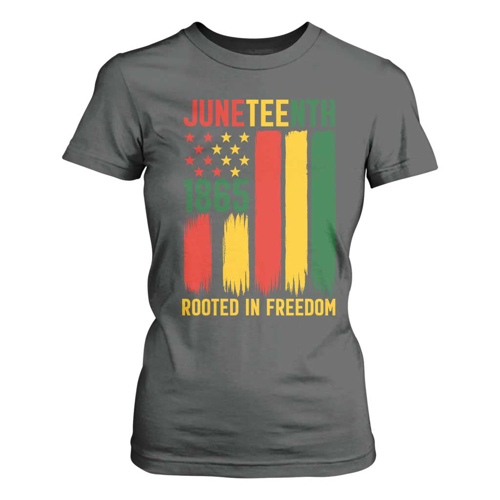 Juneteenth Rooted In Freedom 1865 T Shirt For Women African American Pride