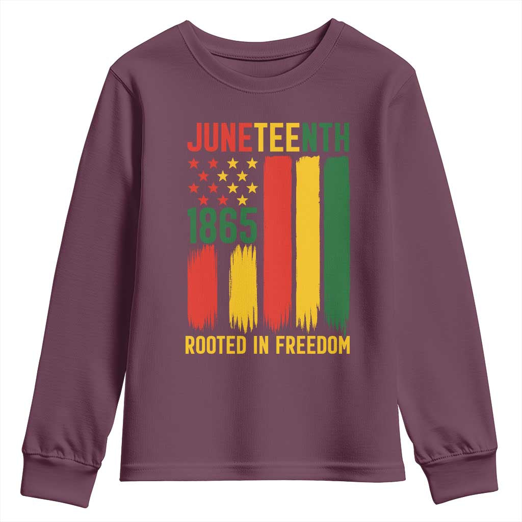 Juneteenth Rooted In Freedom 1865 Youth Sweatshirt African American Pride