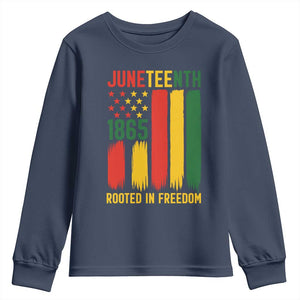 Juneteenth Rooted In Freedom 1865 Youth Sweatshirt African American Pride