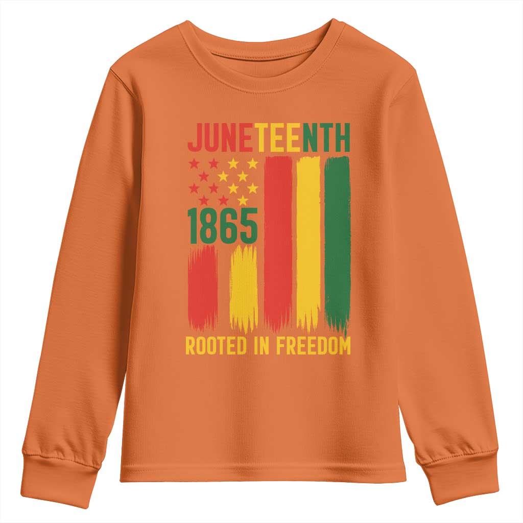 Juneteenth Rooted In Freedom 1865 Youth Sweatshirt African American Pride
