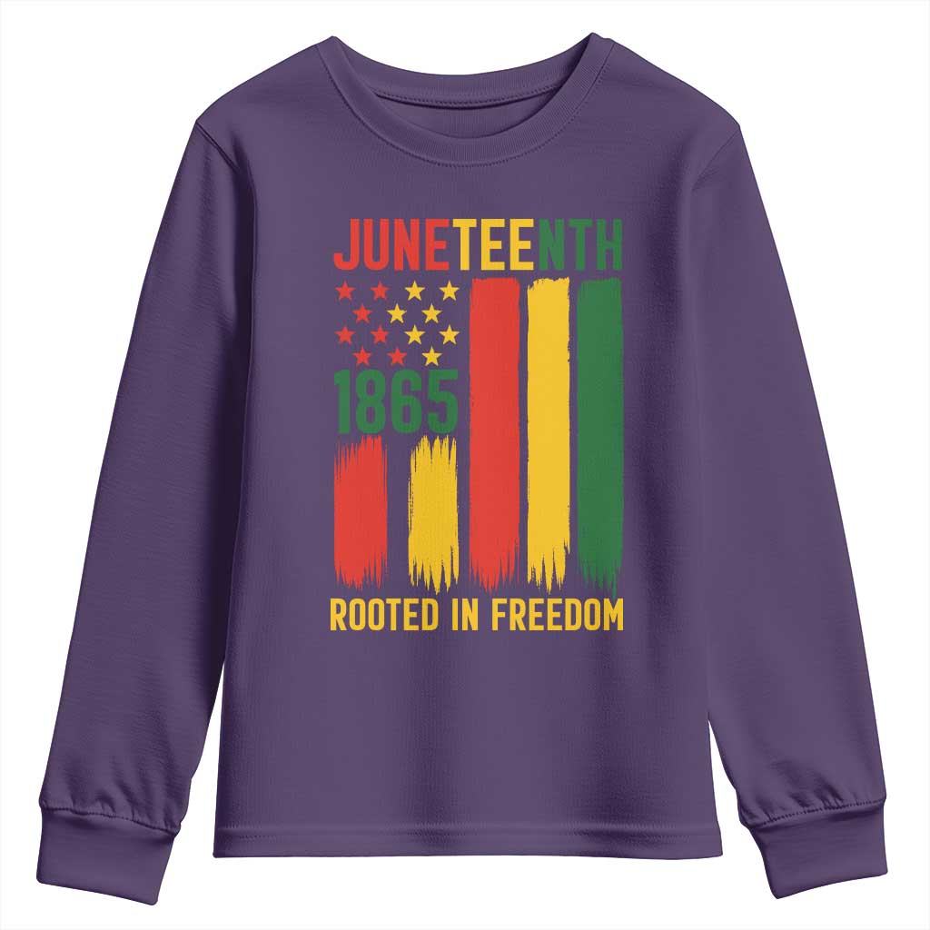 Juneteenth Rooted In Freedom 1865 Youth Sweatshirt African American Pride