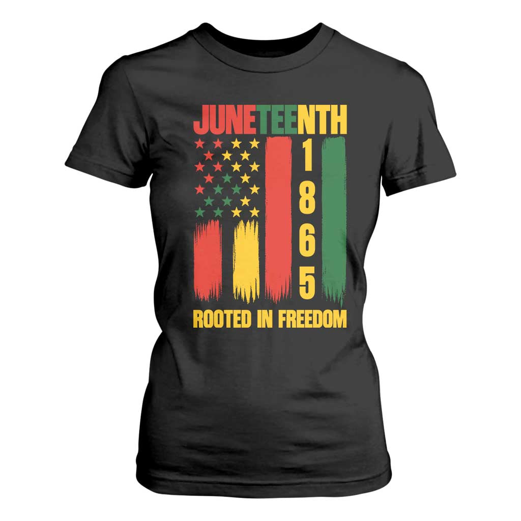 Juneteenth 1865 Freedom Pride T Shirt For Women African American Heritage Graphic