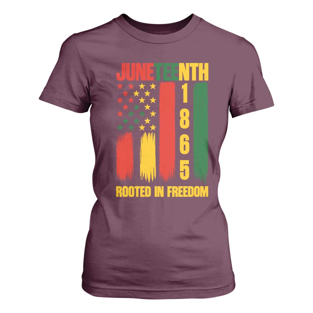 Juneteenth 1865 Freedom Pride T Shirt For Women African American Heritage Graphic