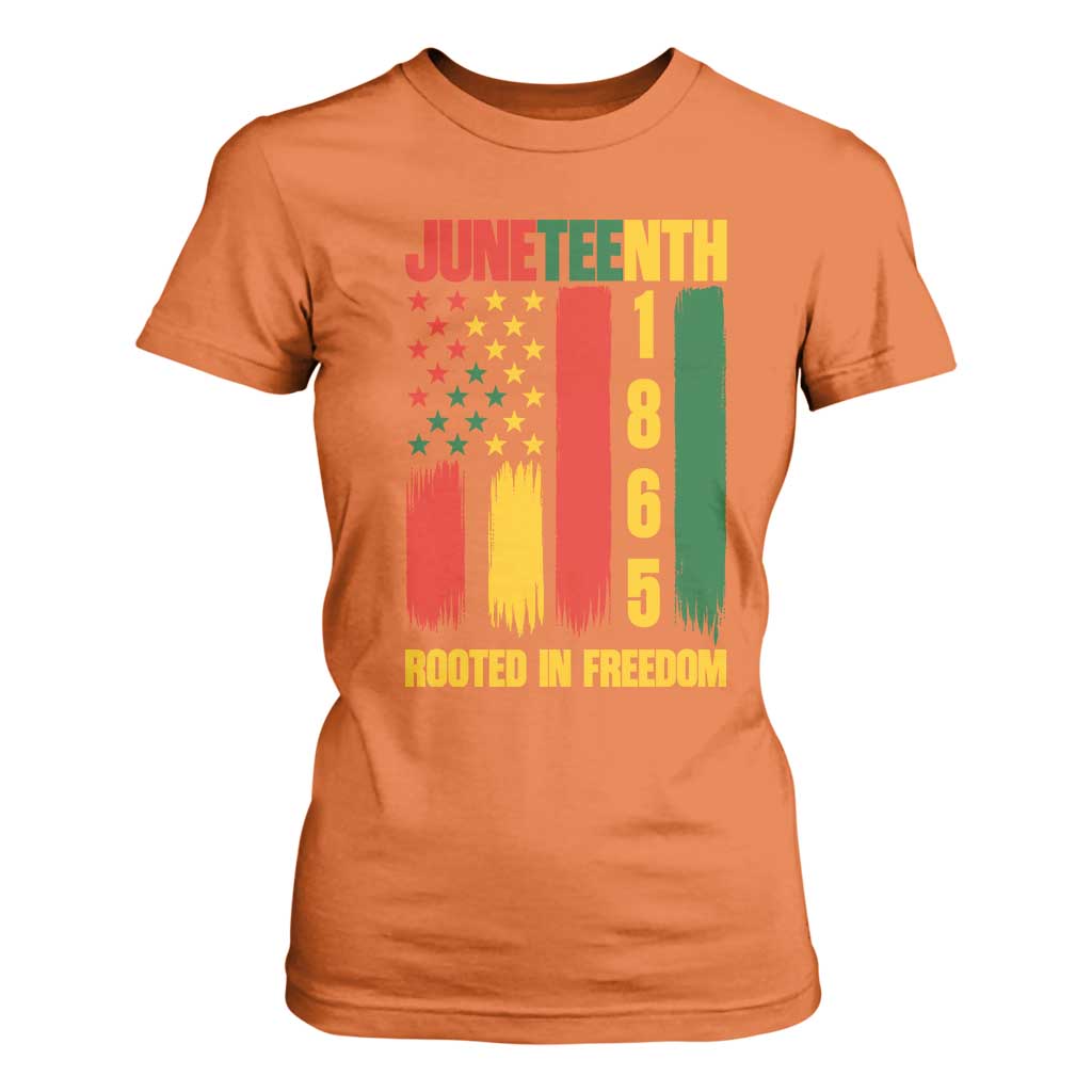 Juneteenth 1865 Freedom Pride T Shirt For Women African American Heritage Graphic