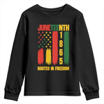 Juneteenth 1865 Freedom Pride Youth Sweatshirt African American Heritage Graphic