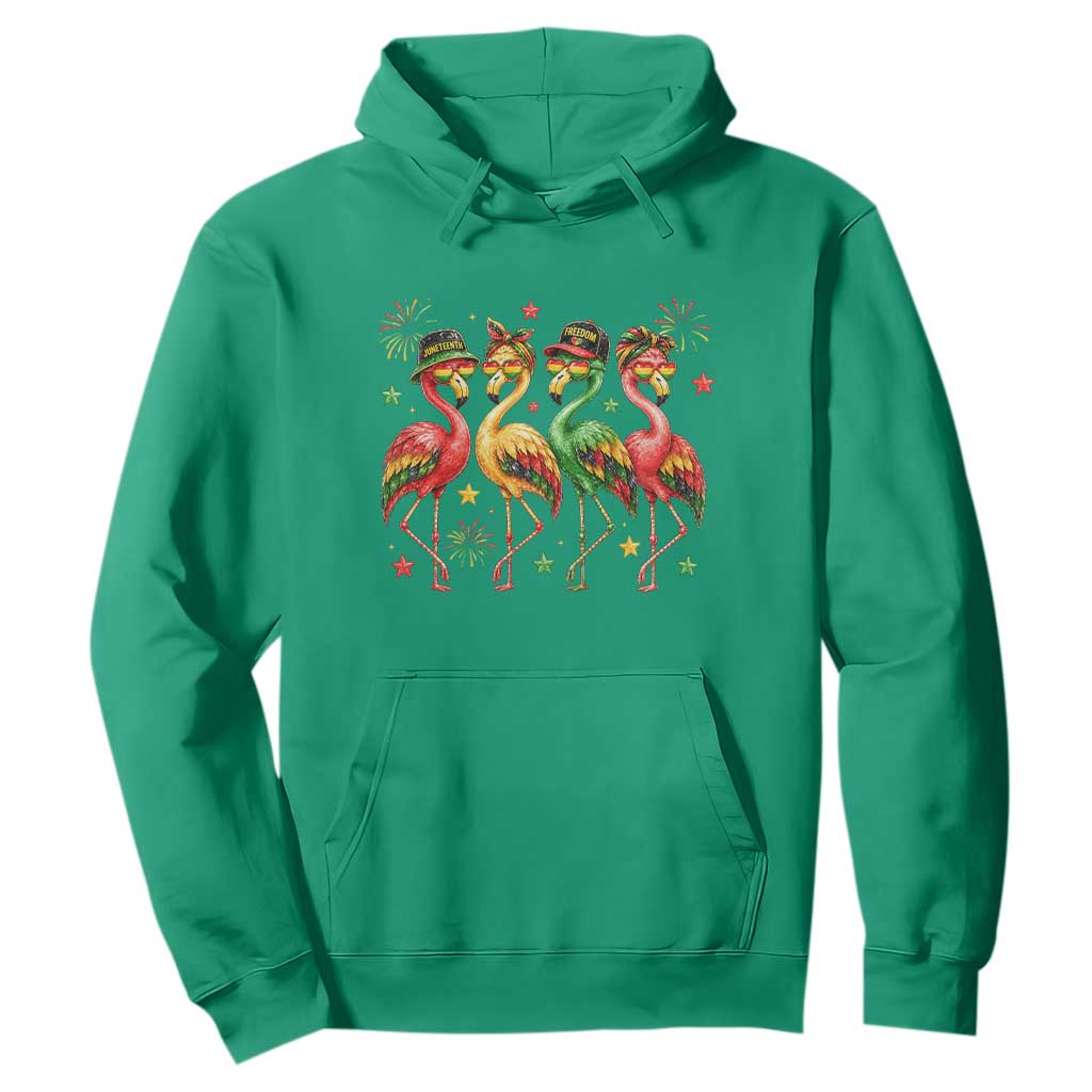 Funny Juneteenth Flamingos Squad Hoodie African American Heritage