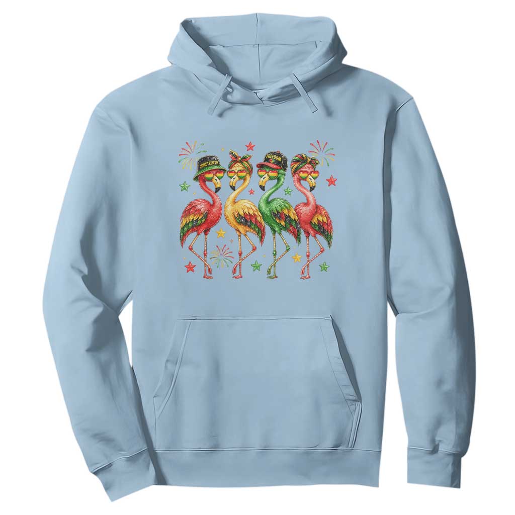 Funny Juneteenth Flamingos Squad Hoodie African American Heritage