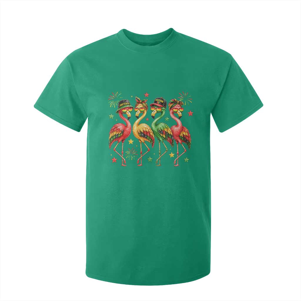 Funny Juneteenth Flamingos Squad T Shirt For Kid African American Heritage