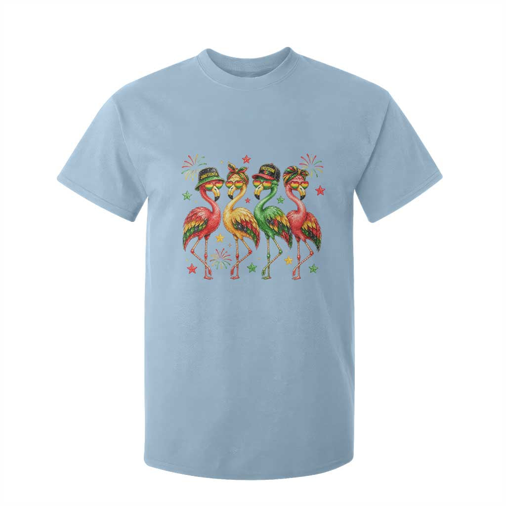 Funny Juneteenth Flamingos Squad T Shirt For Kid African American Heritage