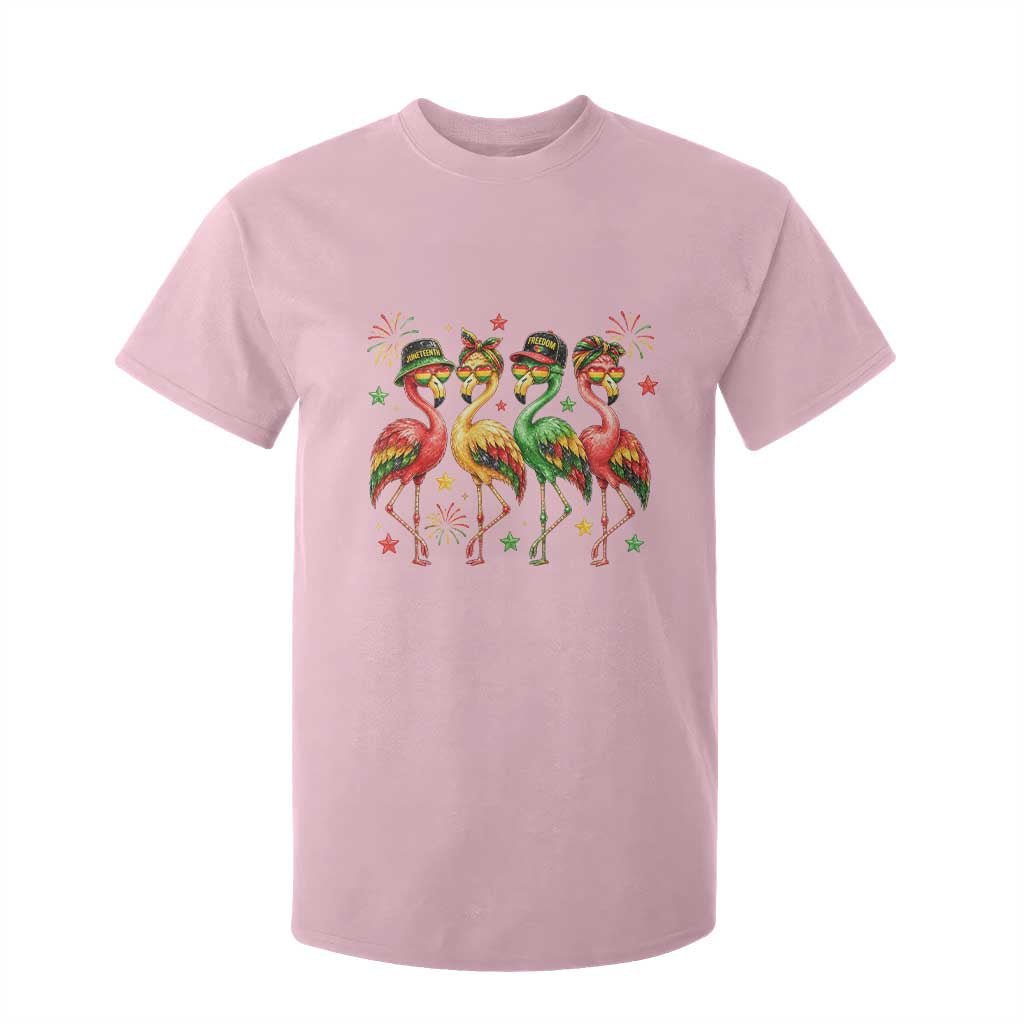 Funny Juneteenth Flamingos Squad T Shirt For Kid African American Heritage