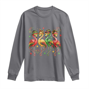 Funny Juneteenth Flamingos Squad Long Sleeve Shirt African American Heritage