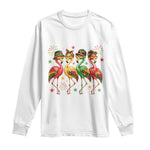 Funny Juneteenth Flamingos Squad Long Sleeve Shirt African American Heritage