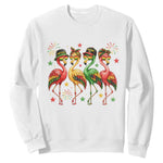 Funny Juneteenth Flamingos Squad Sweatshirt African American Heritage