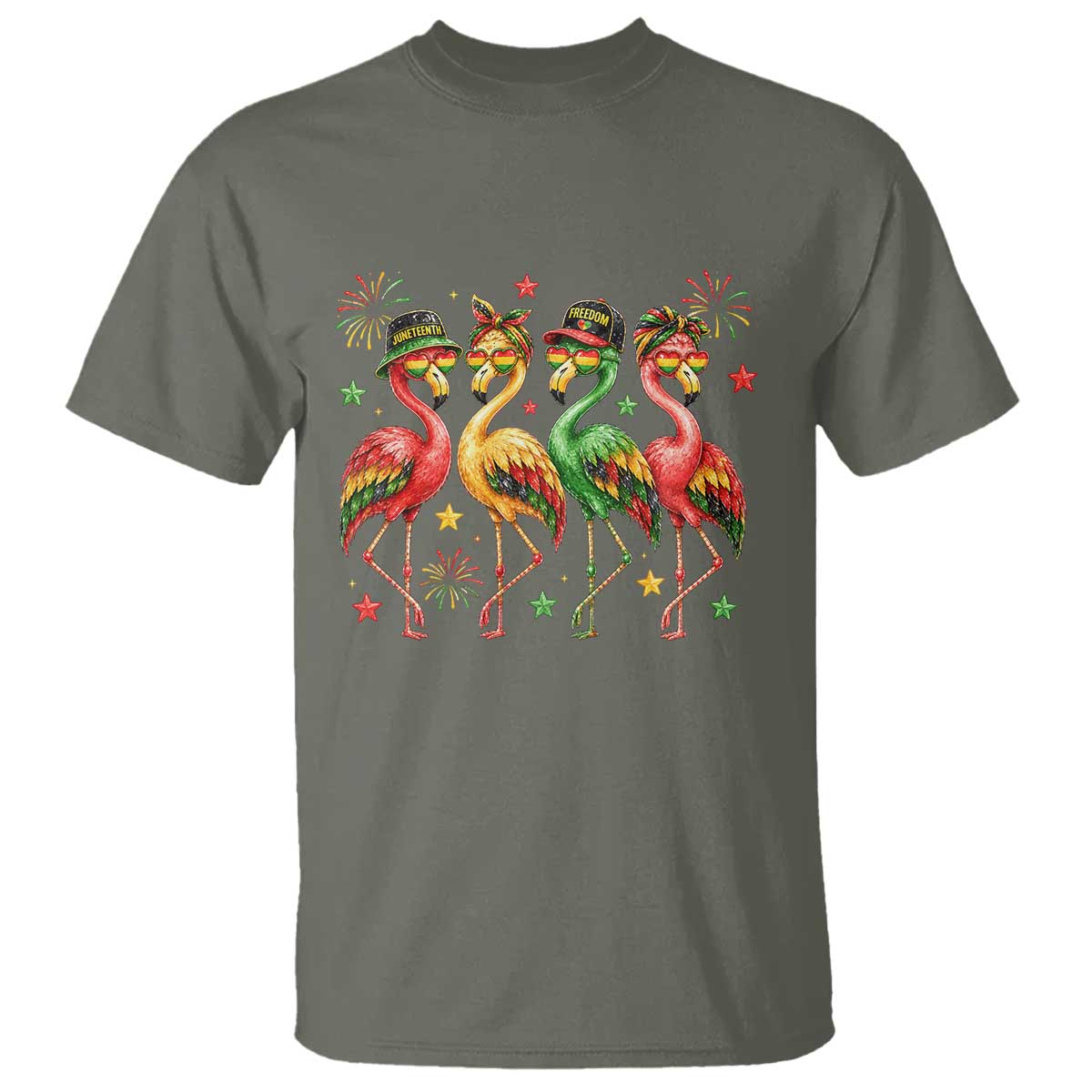 Funny Juneteenth Flamingos Squad T Shirt African American Heritage