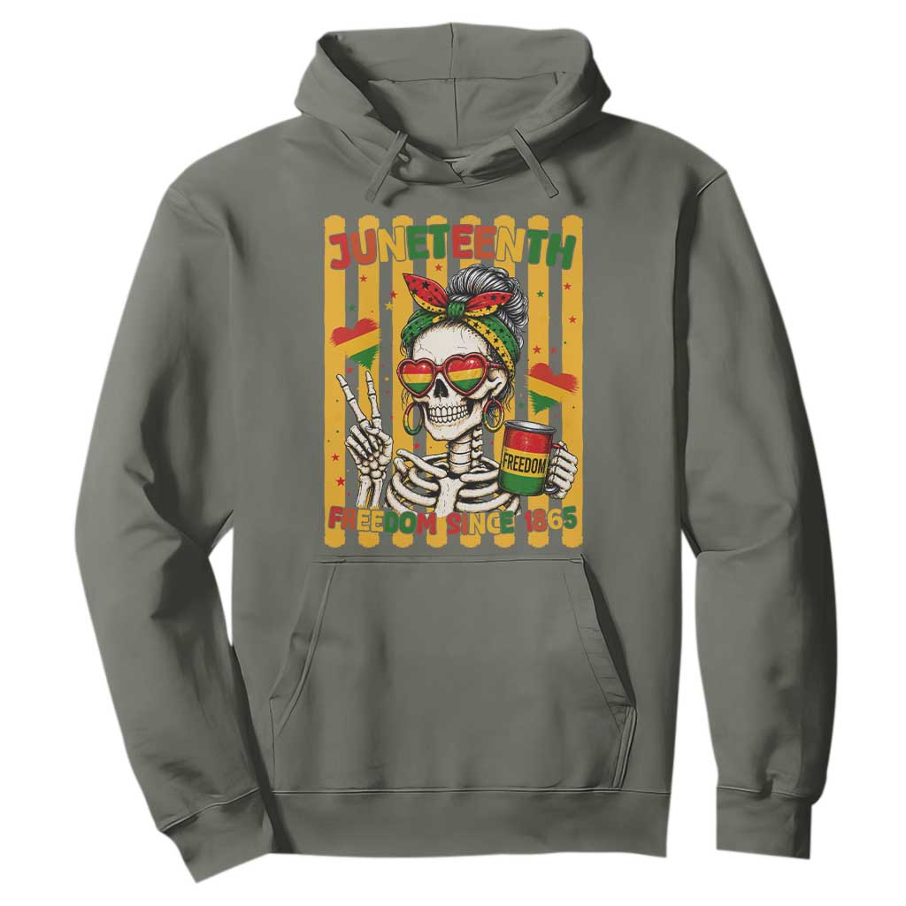 Skeleton Juneteenth Freedom Hoodie African American Pride Gift