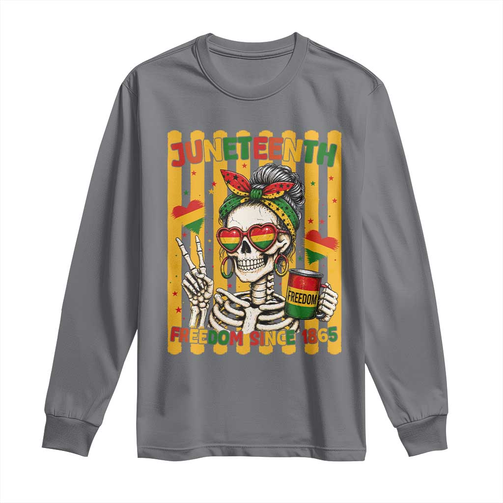 Skeleton Juneteenth Freedom Long Sleeve Shirt African American Pride Gift