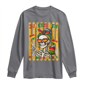 Skeleton Juneteenth Freedom Long Sleeve Shirt African American Pride Gift
