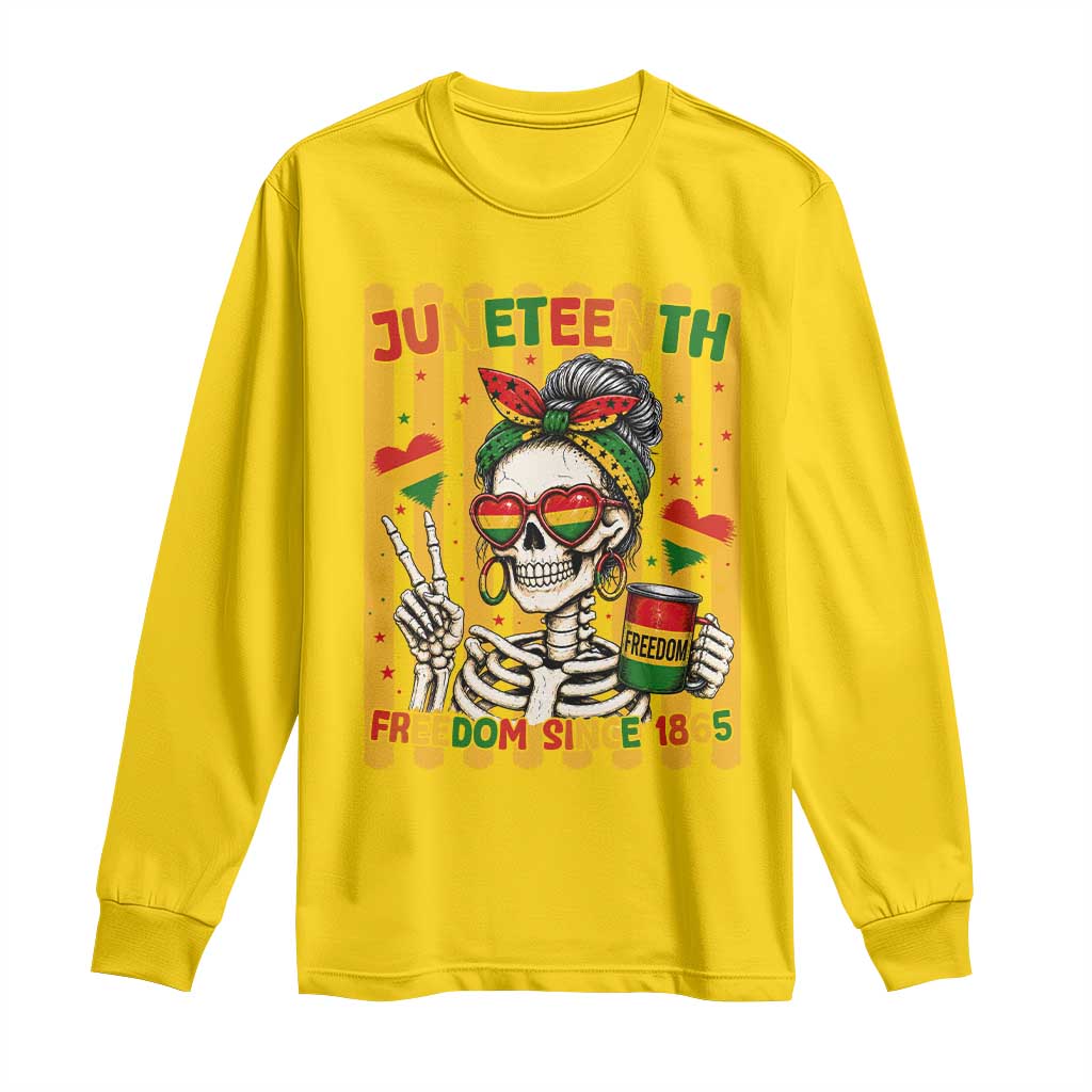 Skeleton Juneteenth Freedom Long Sleeve Shirt African American Pride Gift
