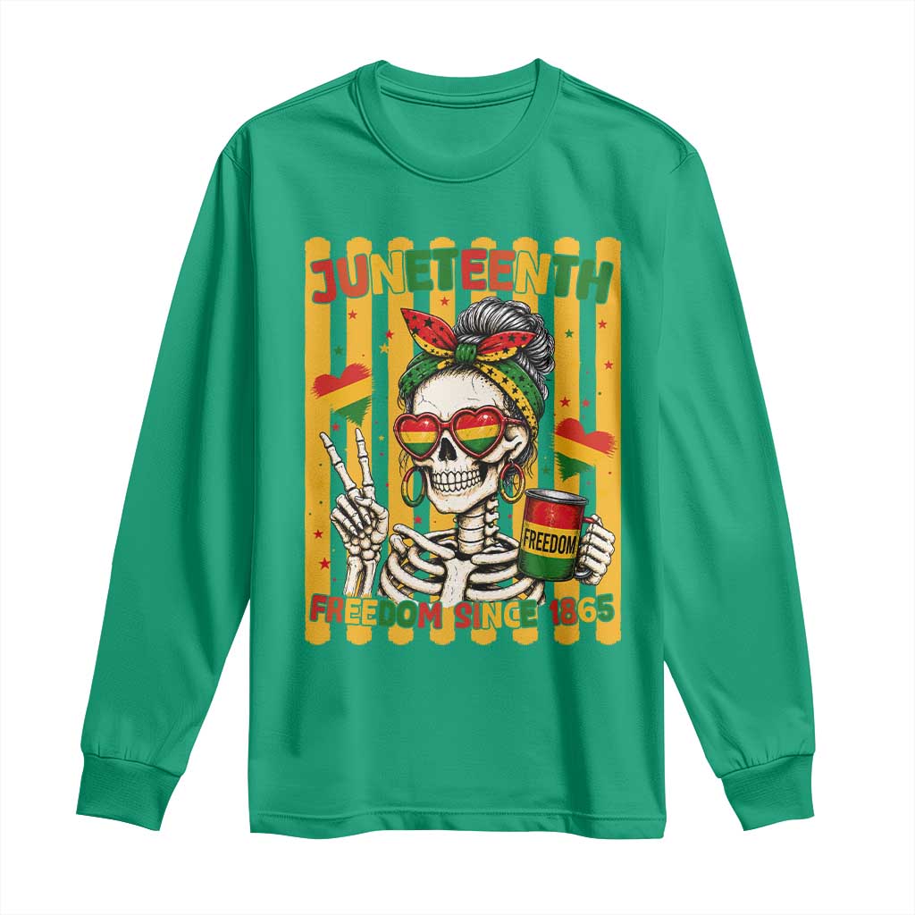 Skeleton Juneteenth Freedom Long Sleeve Shirt African American Pride Gift