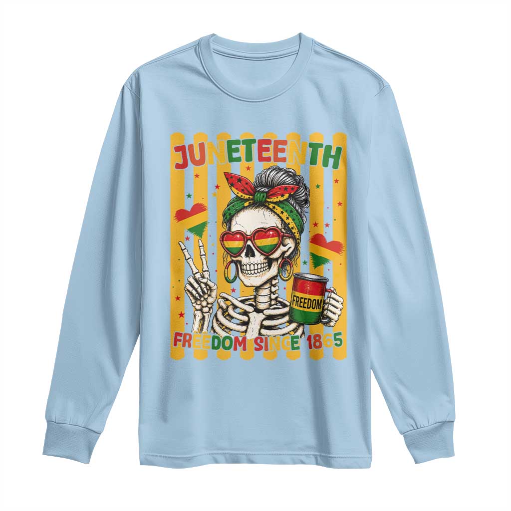 Skeleton Juneteenth Freedom Long Sleeve Shirt African American Pride Gift