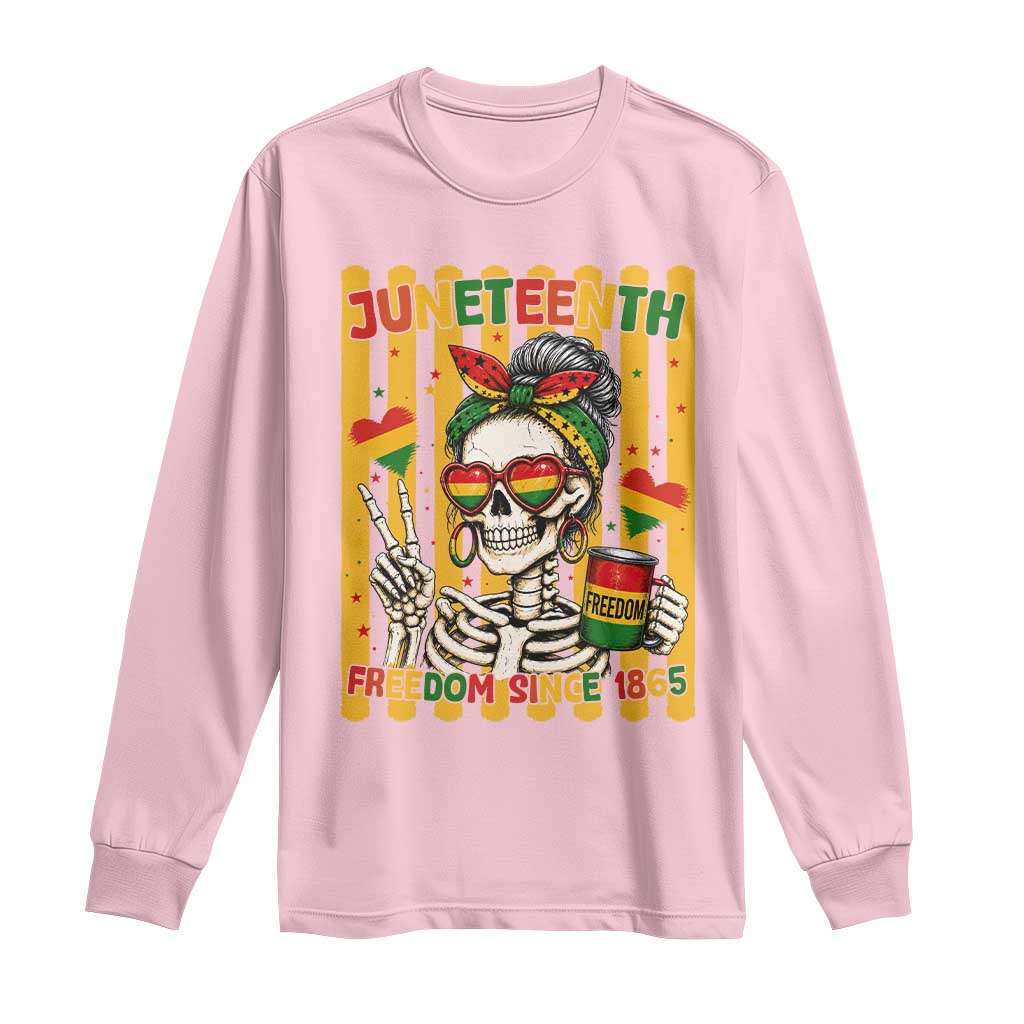 Skeleton Juneteenth Freedom Long Sleeve Shirt African American Pride Gift