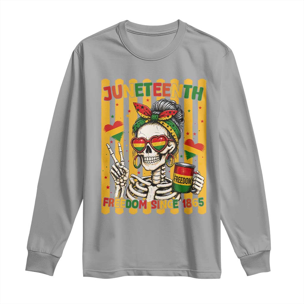 Skeleton Juneteenth Freedom Long Sleeve Shirt African American Pride Gift