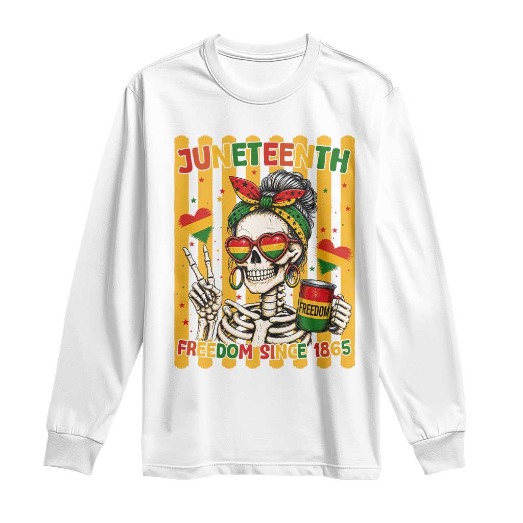 Skeleton Juneteenth Freedom Long Sleeve Shirt African American Pride Gift